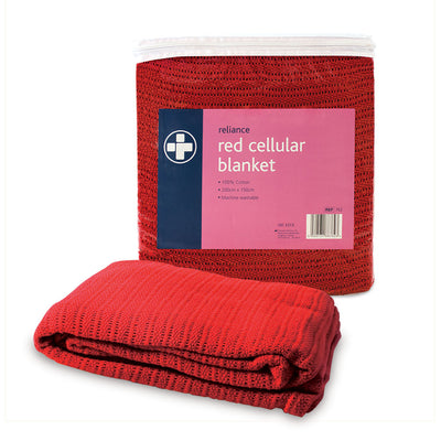 Red Cotton Cellular Blanket (Each)