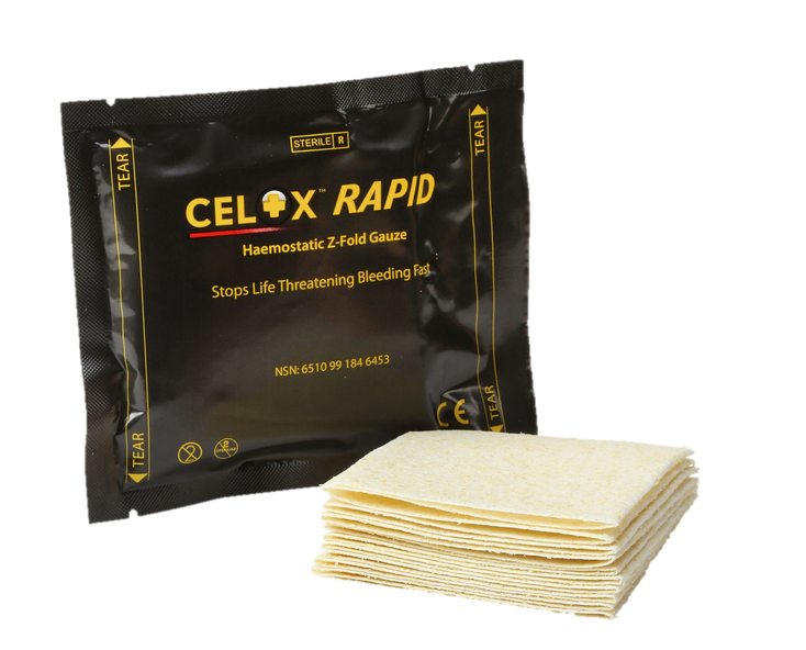 CELOX RAPID Haemostatic Z Fold Gauze