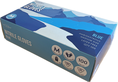 Blue Nitrile Gloves (Box 100)