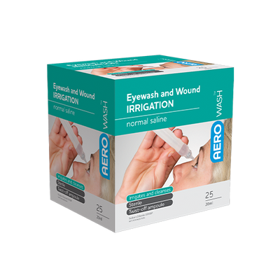 20ml Eyewash Saline Solution (Box of 25 Pods)