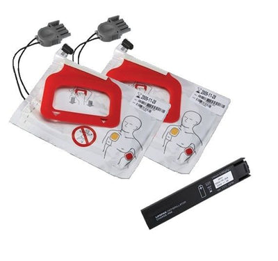 LIFEPAK CR Plus CHARGE-PAK 1x Pair of Adult Electrodes and 1x Charge Stick
